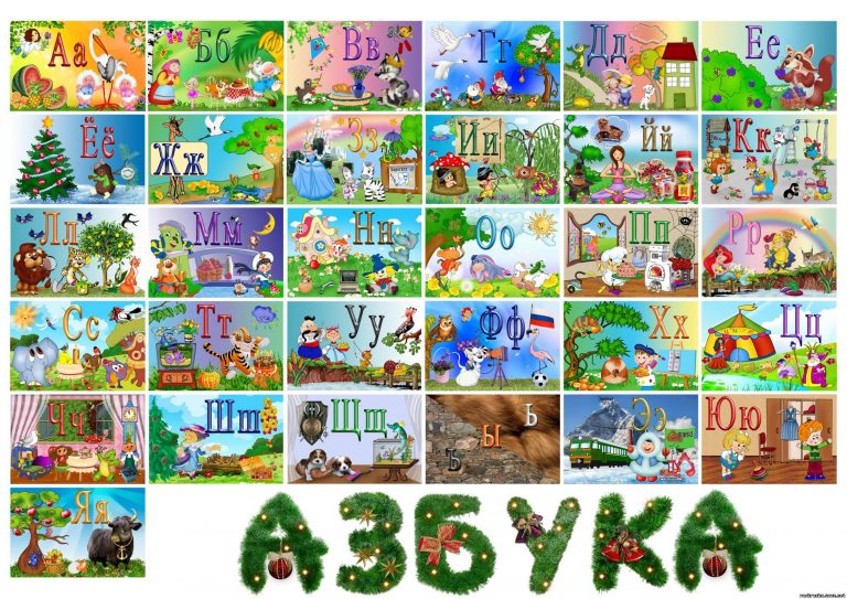 Алфавит для малышей: мультики и картинки